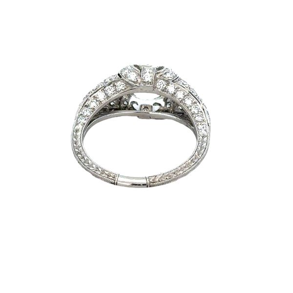 Antique Platinum Cushion Cut Diamond Engagement Ring – Size 6.5 – Circa 1920s Image 3 Perry's Diamonds & Estate Jewelry Charlotte, NC