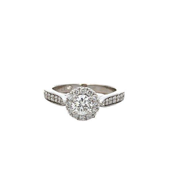 14k White Gold Diamond Halo Engagement Ring – Size 4.25 Perry's Diamonds & Estate Jewelry Charlotte, NC