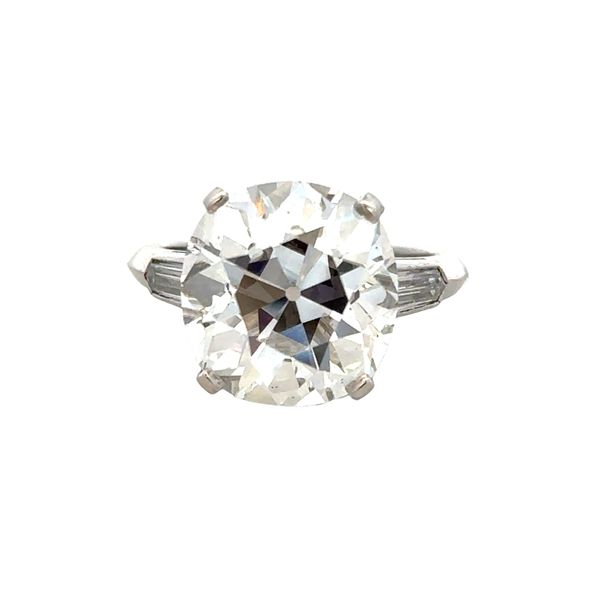 Stunning Vintage 8.31 ct. J-VS1 Antique Cushion Cut Diamond Engagement Ring in Platinum Perry's Diamonds & Estate Jewelry Charlotte, NC