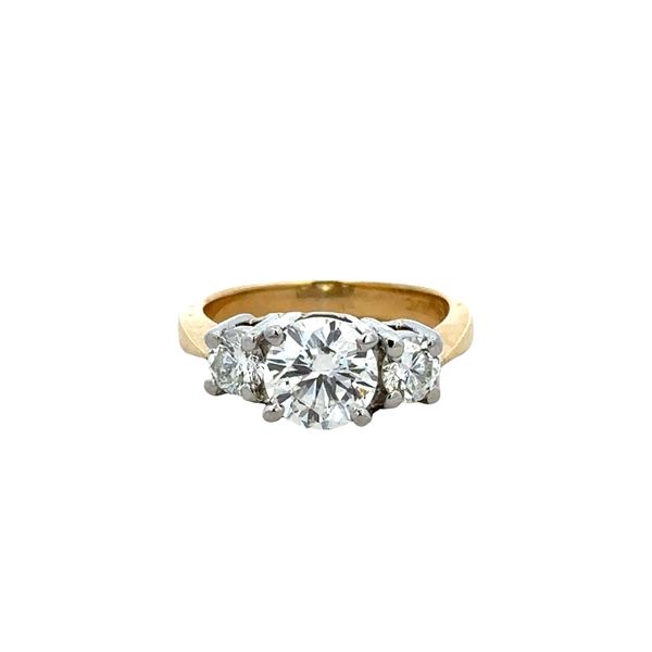 18k Yellow Gold Three Stone Diamond Engagement Ring – Size 4.5 Perry's Diamonds & Estate Jewelry Charlotte, NC