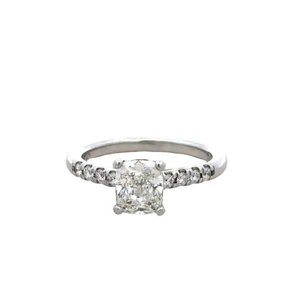 14k White Gold Cushion-Cut Diamond Engagement Ring – GIA Certified, Size 4.25 Perry's Diamonds & Estate Jewelry Charlotte, NC