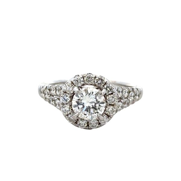 14k White Gold Diamond Halo Engagement Ring – Size 7 Perry's Diamonds & Estate Jewelry Charlotte, NC