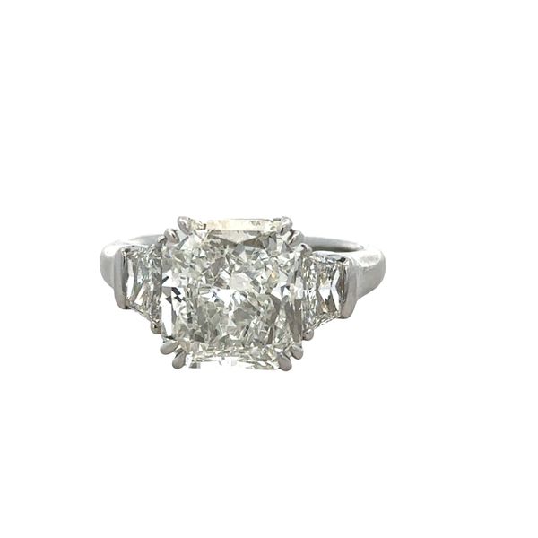 Designer Platinum Radiant-Cut Diamond Engagement Ring & Band Set – Size 6.25 Image 4 Perry's Diamonds & Estate Jewelry Charlotte, NC