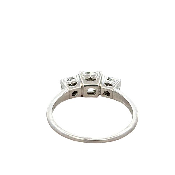 Vintage Mid-Century Platinum Three-Stone Old European Cut Diamond Engagement Ring – Size 8.5 Image 2 Perry's Diamonds & Estate Jewelry Charlotte, NC