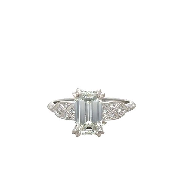 18k White Gold GIA Emerald Cut Diamond Engagement Ring – Size 6.5 Perry's Diamonds & Estate Jewelry Charlotte, NC