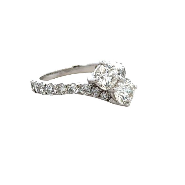 14k White Gold 2.30 CTW Diamond Bypass Ring – Size 6 Image 2 Perry's Diamonds & Estate Jewelry Charlotte, NC