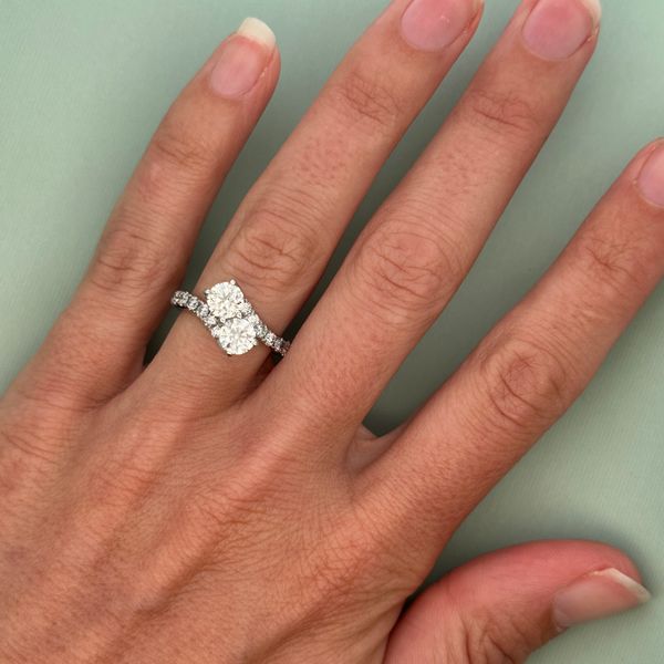 14k White Gold 2.30 CTW Diamond Bypass Ring – Size 6 Image 4 Perry's Diamonds & Estate Jewelry Charlotte, NC
