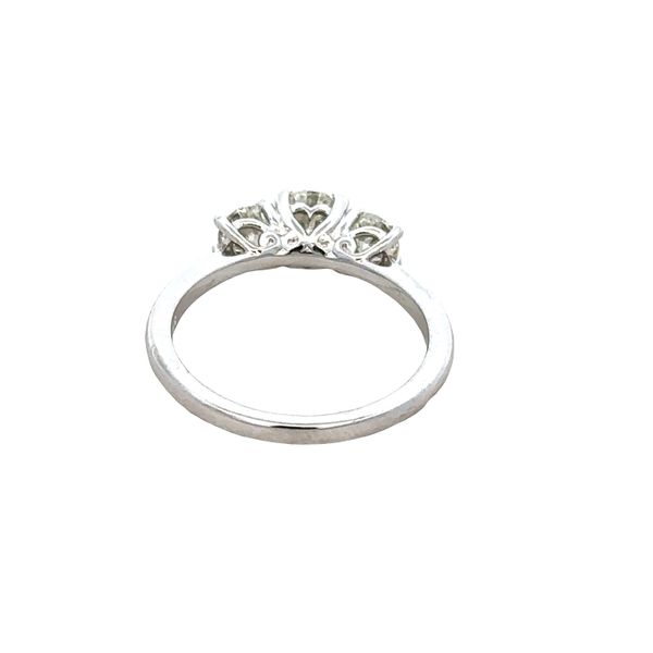 14k White Gold 1.05 CTW Three-Stone Diamond Ring – Size 6.75 Image 3 Perry's Diamonds & Estate Jewelry Charlotte, NC