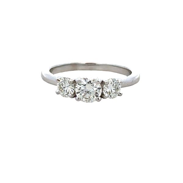 14k White Gold 1.05 CTW Three-Stone Diamond Ring – Size 6.75 Perry's Diamonds & Estate Jewelry Charlotte, NC