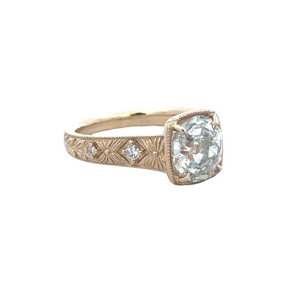 Vintage-Inspired 14k Yellow Gold 2.24 CT Old Mine Cut Diamond Engagement Ring – Size 6 Image 2 Perry's Diamonds & Estate Jewelry Charlotte, NC