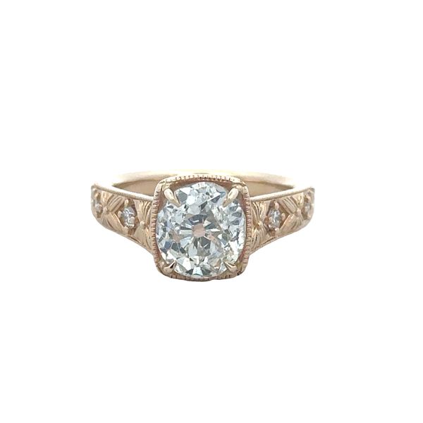 Vintage-Inspired 14k Yellow Gold 2.24 CT Old Mine Cut Diamond Engagement Ring – Size 6 Perry's Diamonds & Estate Jewelry Charlotte, NC