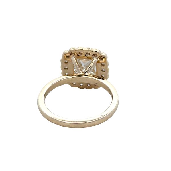 14k Yellow Gold GIA Cushion Cut Diamond Halo Ring – Size 6 Image 3 Perry's Diamonds & Estate Jewelry Charlotte, NC