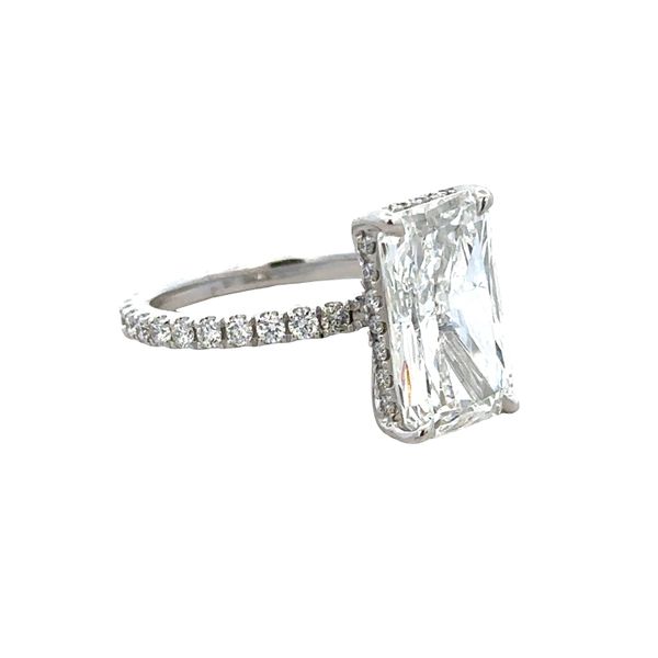 Platinum 4.66 Ct. Radiant Cut Diamond Engagement Ring – Size 4.75 Image 2 Perry's Diamonds & Estate Jewelry Charlotte, NC