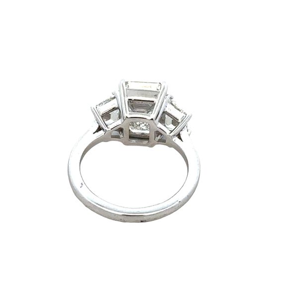 Platinum 5.06 CTW Emerald Cut & Trapezoid Diamond Three-Stone Ring Image 3 Perry's Diamonds & Estate Jewelry Charlotte, NC