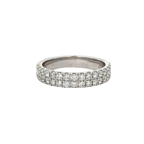 .75 CTW Double Row Diamond Band in White Gold Perry's Diamonds & Estate Jewelry Charlotte, NC