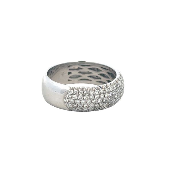 Pavé Set Diamond Wedding Band in White Gold Image 2 Perry's Diamonds & Estate Jewelry Charlotte, NC