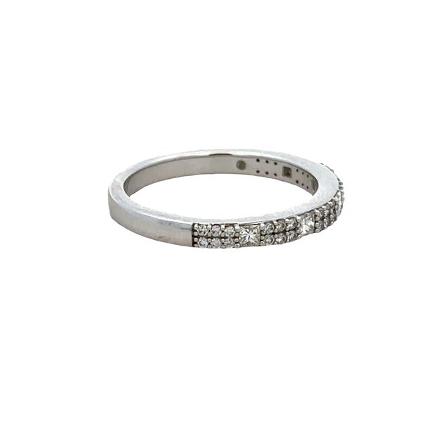 14k White Gold 0.37 Carat Princess & Round Diamond Band – Size 6 Image 2 Perry's Diamonds & Estate Jewelry Charlotte, NC