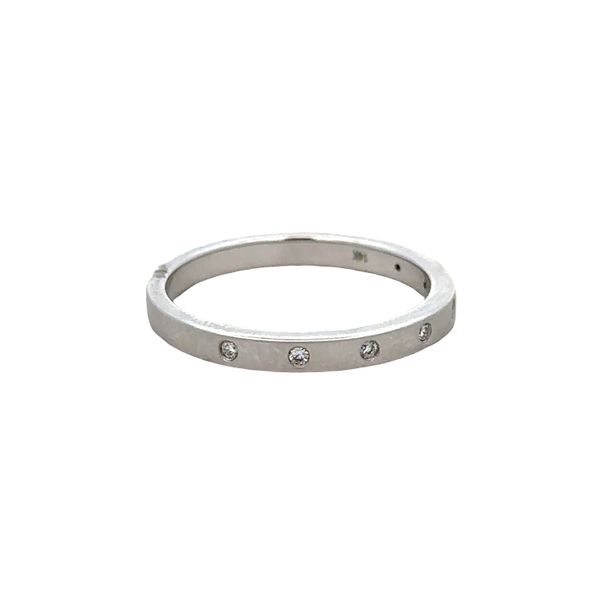Brushed 14k White Gold Diamond Band – Size 6 Image 2 Perry's Diamonds & Estate Jewelry Charlotte, NC