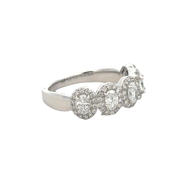 Oval Cut Diamond Halo Band in White Gold Image 2 Perry's Diamonds & Estate Jewelry Charlotte, NC