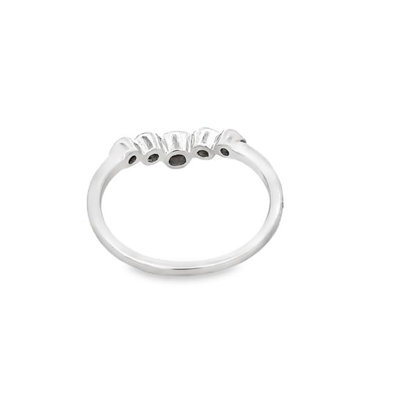 Curved Diamond Bezel Band in White Gold Image 3 Perry's Diamonds & Estate Jewelry Charlotte, NC