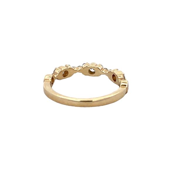 Milgrain Edged Diamond Band in Yellow Gold Image 3 Perry's Diamonds & Estate Jewelry Charlotte, NC