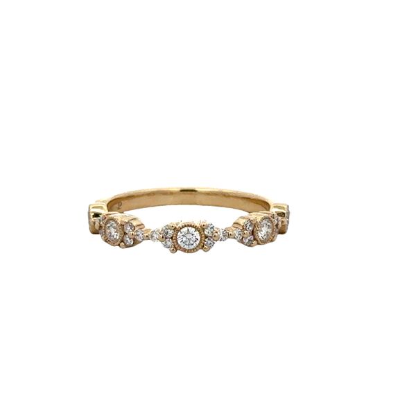 Milgrain Edged Diamond Band in Yellow Gold Perry's Diamonds & Estate Jewelry Charlotte, NC