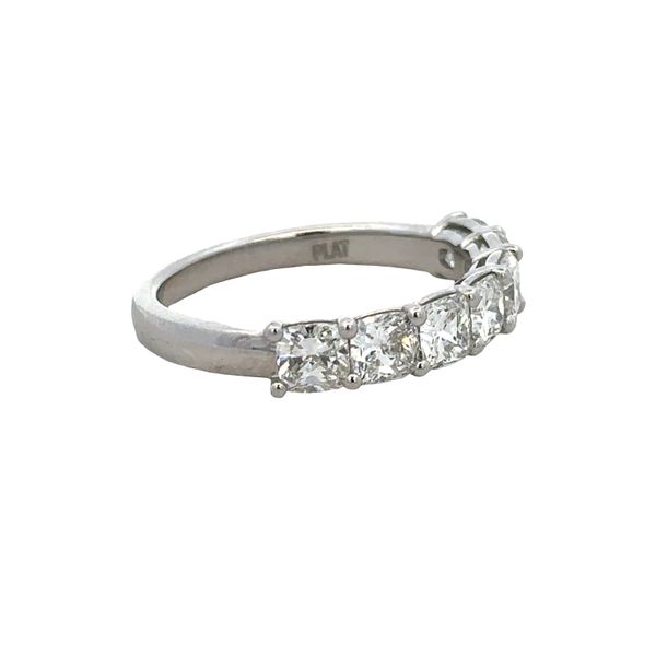 Platinum 2.10 Carat Cushion Cut Diamond Wedding Band – Size 7 Image 2 Perry's Diamonds & Estate Jewelry Charlotte, NC