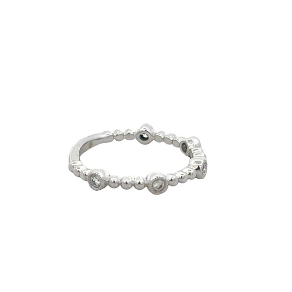 Beaded Diamond Band in White Gold Image 2 Perry's Diamonds & Estate Jewelry Charlotte, NC