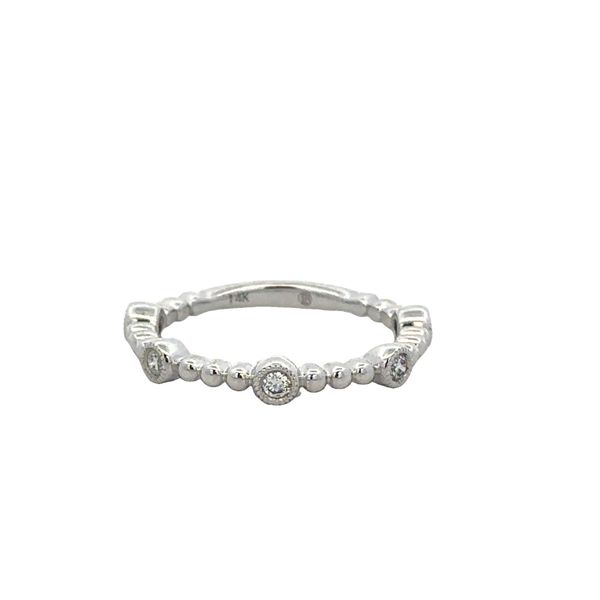 Beaded Diamond Band in White Gold Perry's Diamonds & Estate Jewelry Charlotte, NC