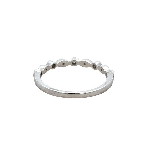 14k White Gold 0.10 Carat Diamond Milgrain Alternating Wedding Band – Size 6.25 Image 3 Perry's Diamonds & Estate Jewelry Charlotte, NC