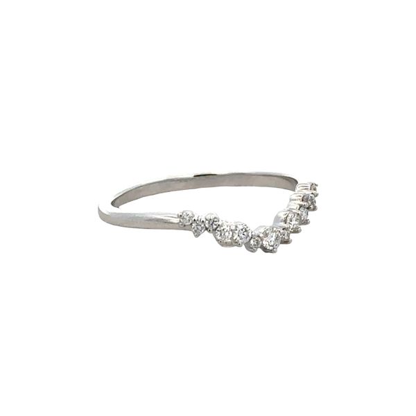 14k White Gold Contoured Diamond Band – Size 7 Image 2 Perry's Diamonds & Estate Jewelry Charlotte, NC
