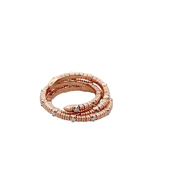 14k Rose Gold Diamond Flexible Coiled Band – Size 6.5–8.5 Image 3 Perry's Diamonds & Estate Jewelry Charlotte, NC