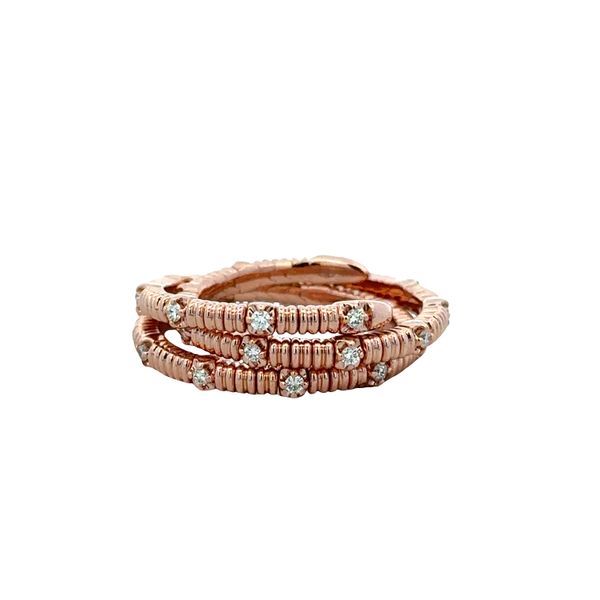 14k Rose Gold Diamond Flexible Coiled Band – Size 6.5–8.5 Perry's Diamonds & Estate Jewelry Charlotte, NC
