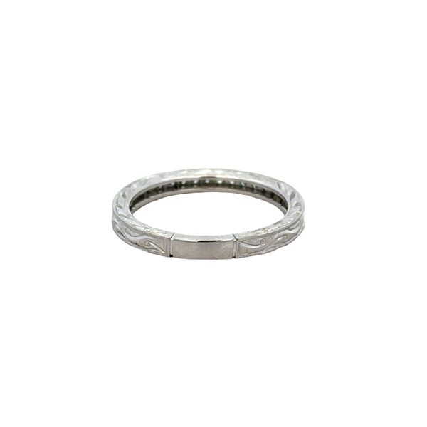 Vintage-Inspired Platinum Diamond Wedding Band – Size 6 Image 3 Perry's Diamonds & Estate Jewelry Charlotte, NC