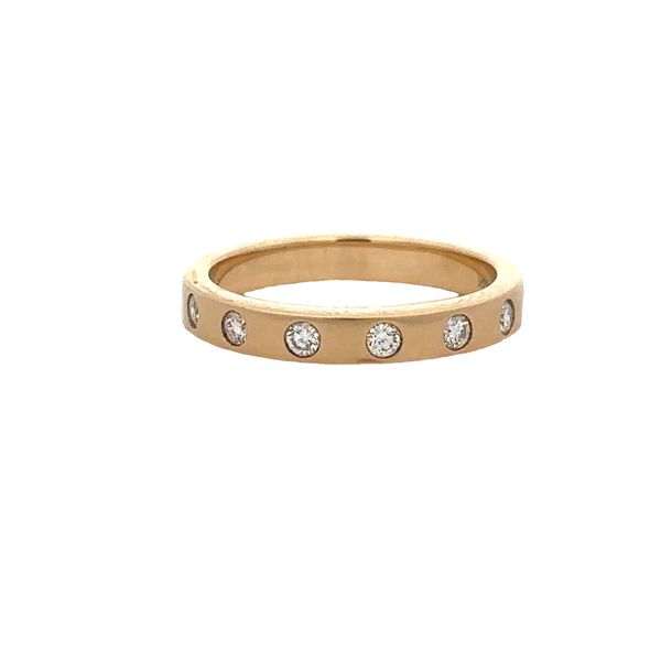 Brushed Diamond Band in Yellow Gold Perry's Diamonds & Estate Jewelry Charlotte, NC