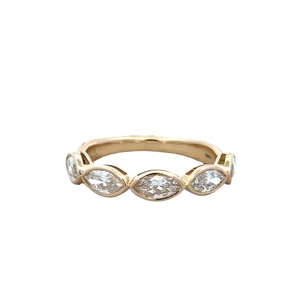 14k Yellow Gold Five Stone Marquise Diamond Band – Size 6.5 Perry's Diamonds & Estate Jewelry Charlotte, NC
