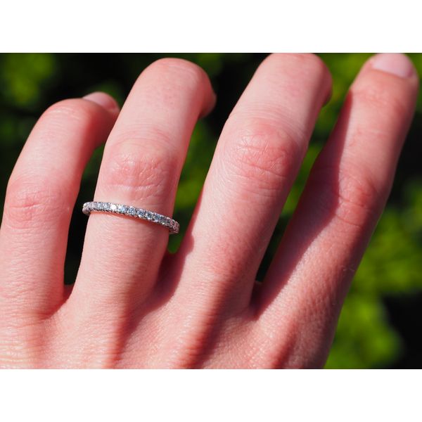 Diamond Wedding Band in White Gold Image 4 Perry's Diamonds & Estate Jewelry Charlotte, NC