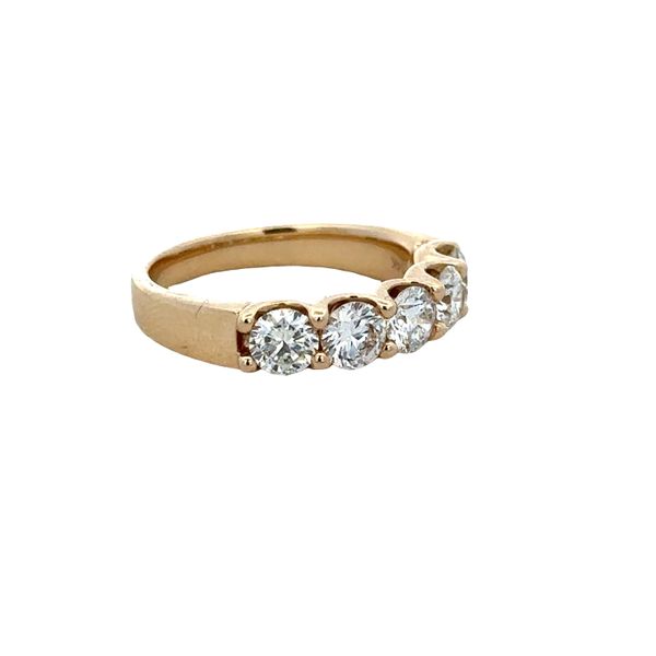 14k Yellow Gold Five-Stone Diamond Wedding Band – Size 6.5 Image 2 Perry's Diamonds & Estate Jewelry Charlotte, NC