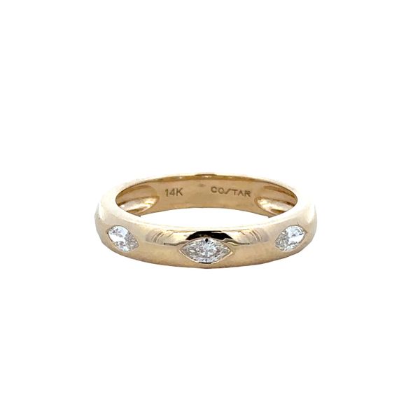 14k Yellow Gold Five-Stone Marquise Diamond Band – Size 6 Perry's Diamonds & Estate Jewelry Charlotte, NC