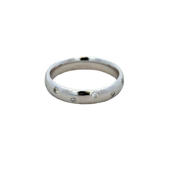 14k White Gold Flush Set Diamond Band – Size 5.75 Image 2 Perry's Diamonds & Estate Jewelry Charlotte, NC