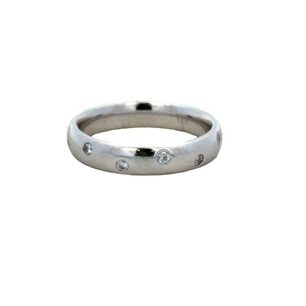 14k White Gold Flush Set Diamond Band – Size 5.75 Perry's Diamonds & Estate Jewelry Charlotte, NC