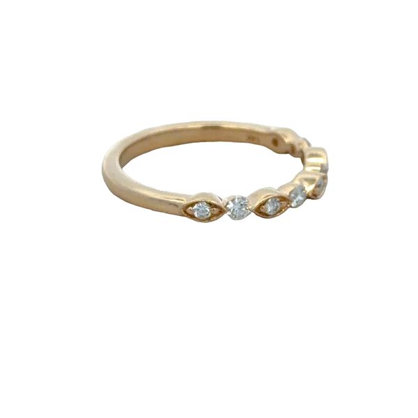 14k Yellow Gold Diamond & Marquise Design Wedding Band – Size 6.75 Image 2 Perry's Diamonds & Estate Jewelry Charlotte, NC
