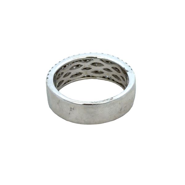 14k White Gold 1.05 Carat Four-Row Diamond Wide Band – Size 6.5 Image 3 Perry's Diamonds & Estate Jewelry Charlotte, NC