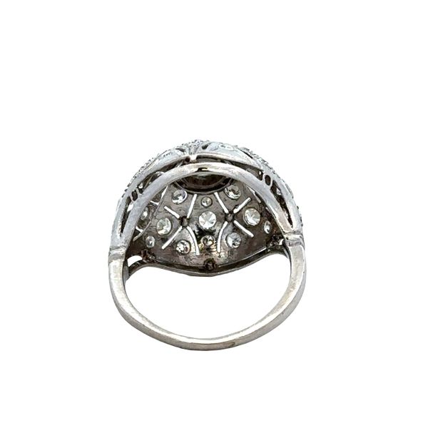 Antique Art Deco Platinum Domed Diamond Cocktail Ring – Size 7.5 Image 3 Perry's Diamonds & Estate Jewelry Charlotte, NC