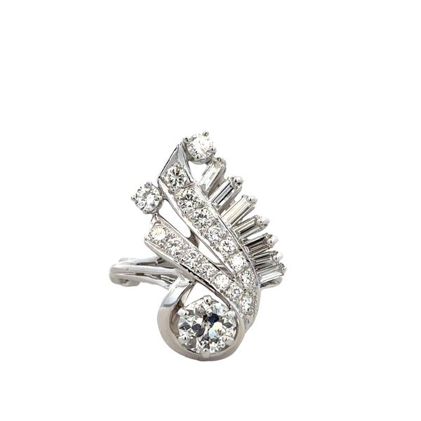 14k White Gold Diamond Spray Ring – Size 6 Perry's Diamonds & Estate Jewelry Charlotte, NC