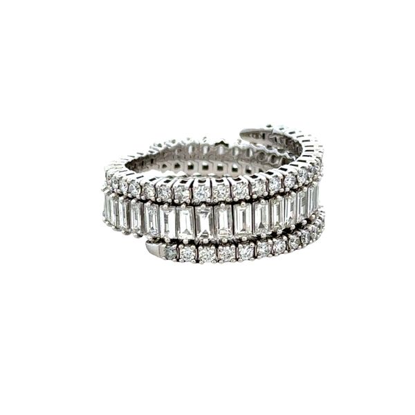 Flexible 14k White Gold Diamond Wrap Ring – Size 7 Image 2 Perry's Diamonds & Estate Jewelry Charlotte, NC