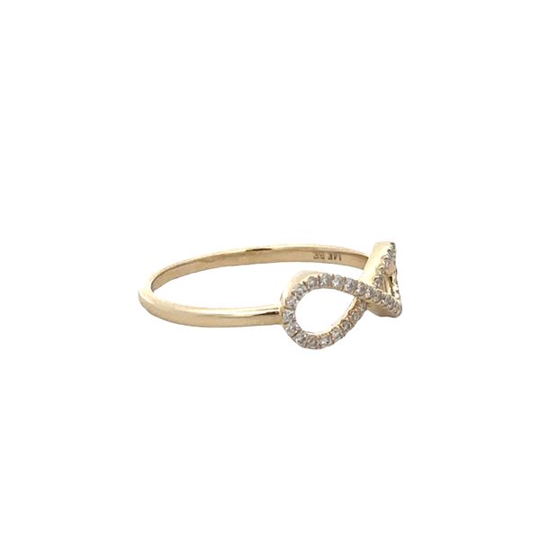 14k Yellow Gold Diamond Infinity Ring – Size 6.5 Image 2 Perry's Diamonds & Estate Jewelry Charlotte, NC