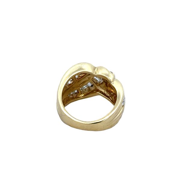 Vintage 18k Yellow Gold Baguette & Round Diamond Band – Size 4.75 Image 3 Perry's Diamonds & Estate Jewelry Charlotte, NC