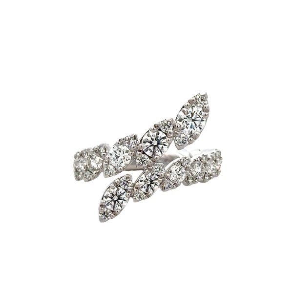 18k White Gold Diamond Bypass Ring – Size 6.5 Perry's Diamonds & Estate Jewelry Charlotte, NC
