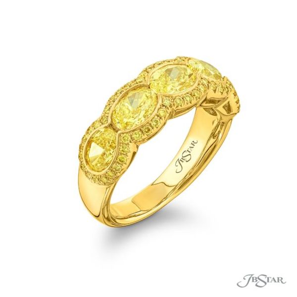 18k Yellow Gold Fancy Yellow Diamond Band Ring – Size 6.25 Image 2 Perry's Diamonds & Estate Jewelry Charlotte, NC